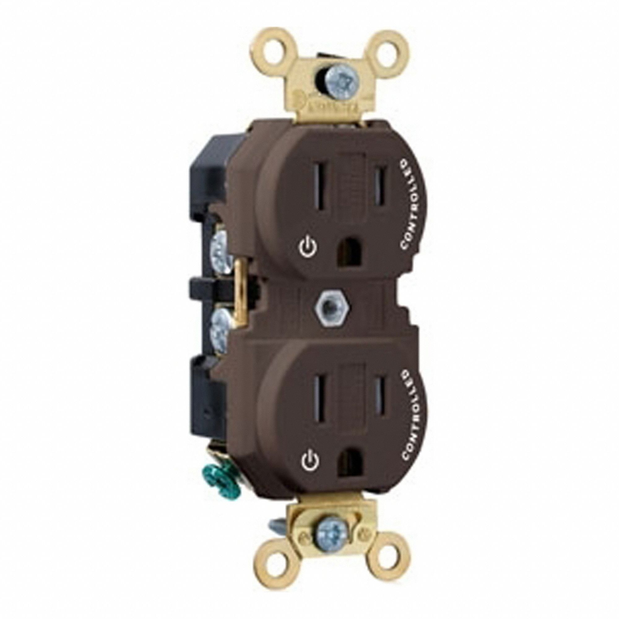 Dup Rec 15A 125V TR 2MCtrl Self-Gr Brn
