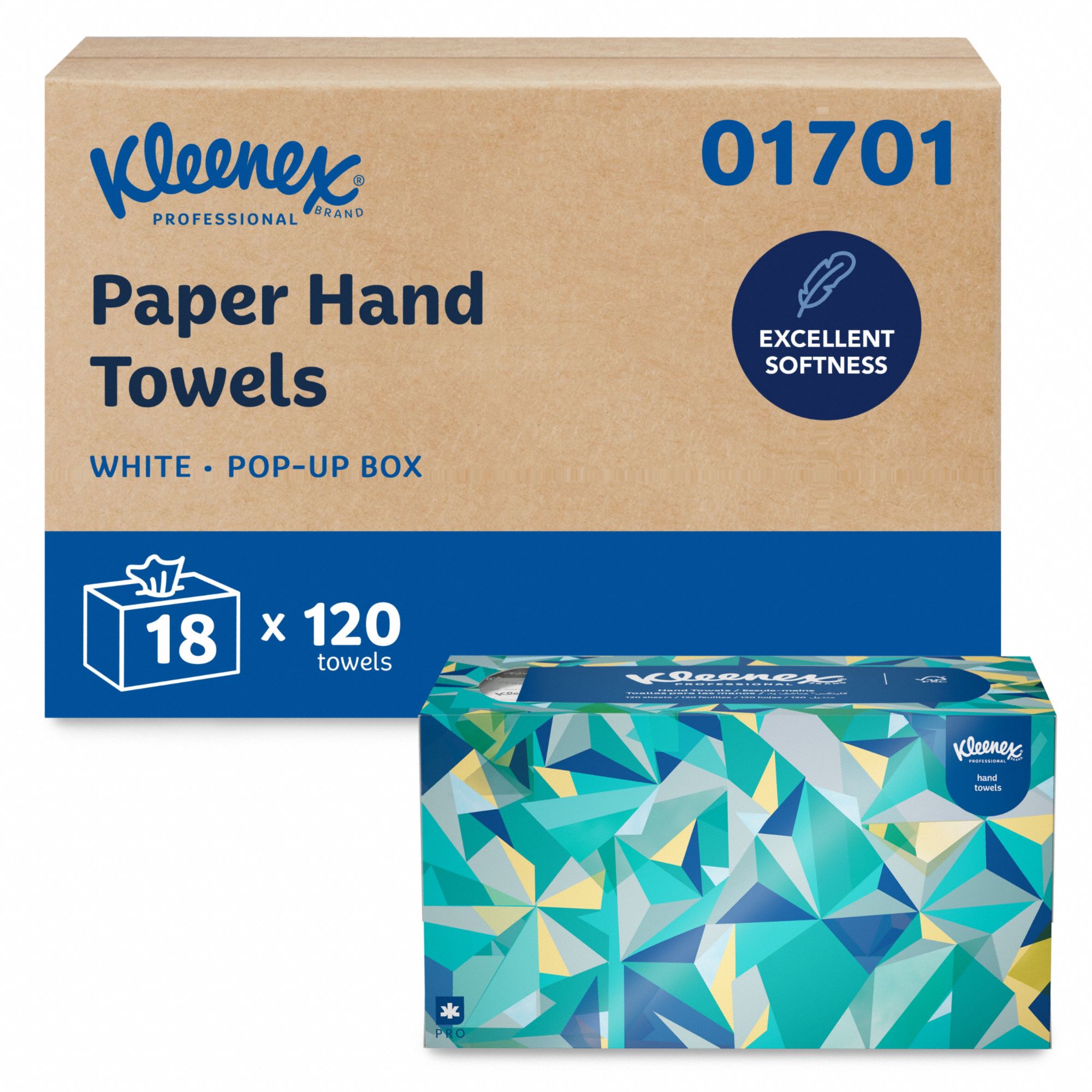 Cleaning Towels Dispenser Box White PK18