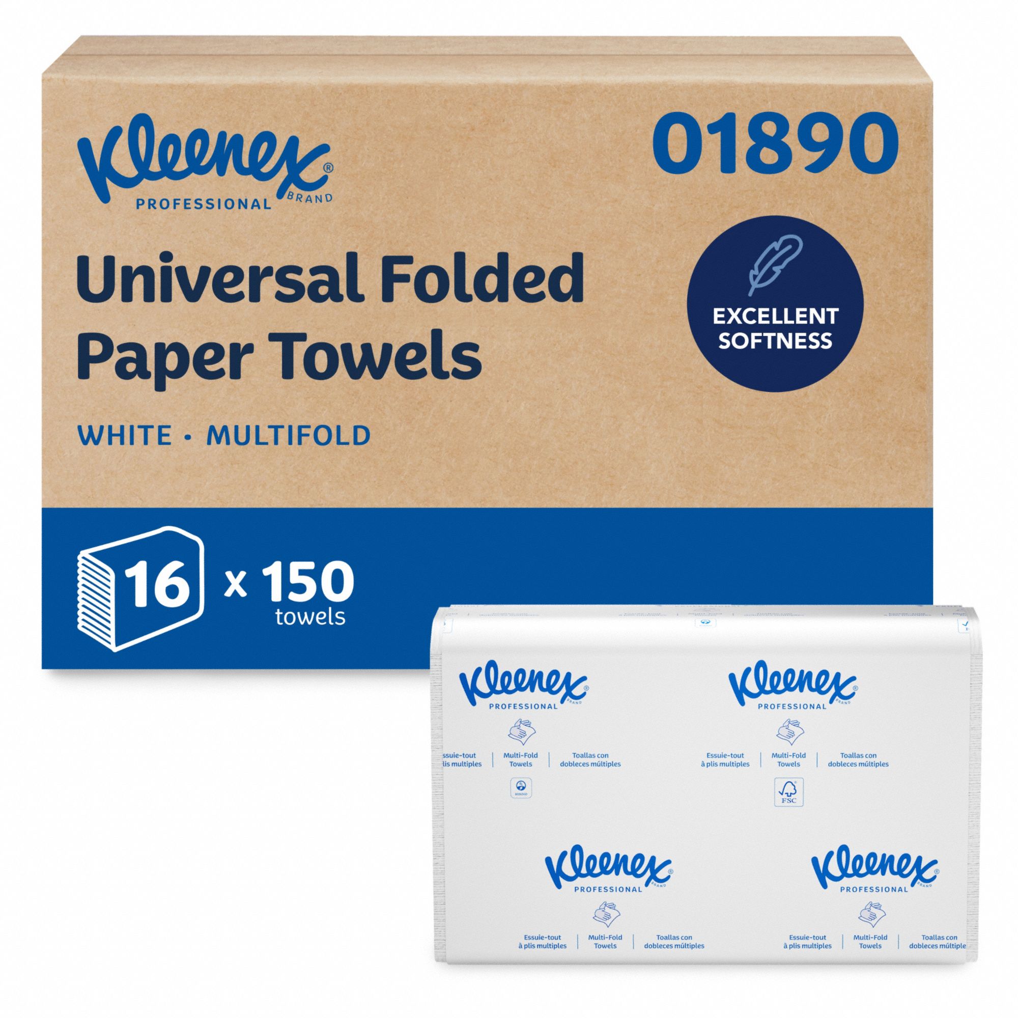 Paper Towel Sheets White 150 PK16