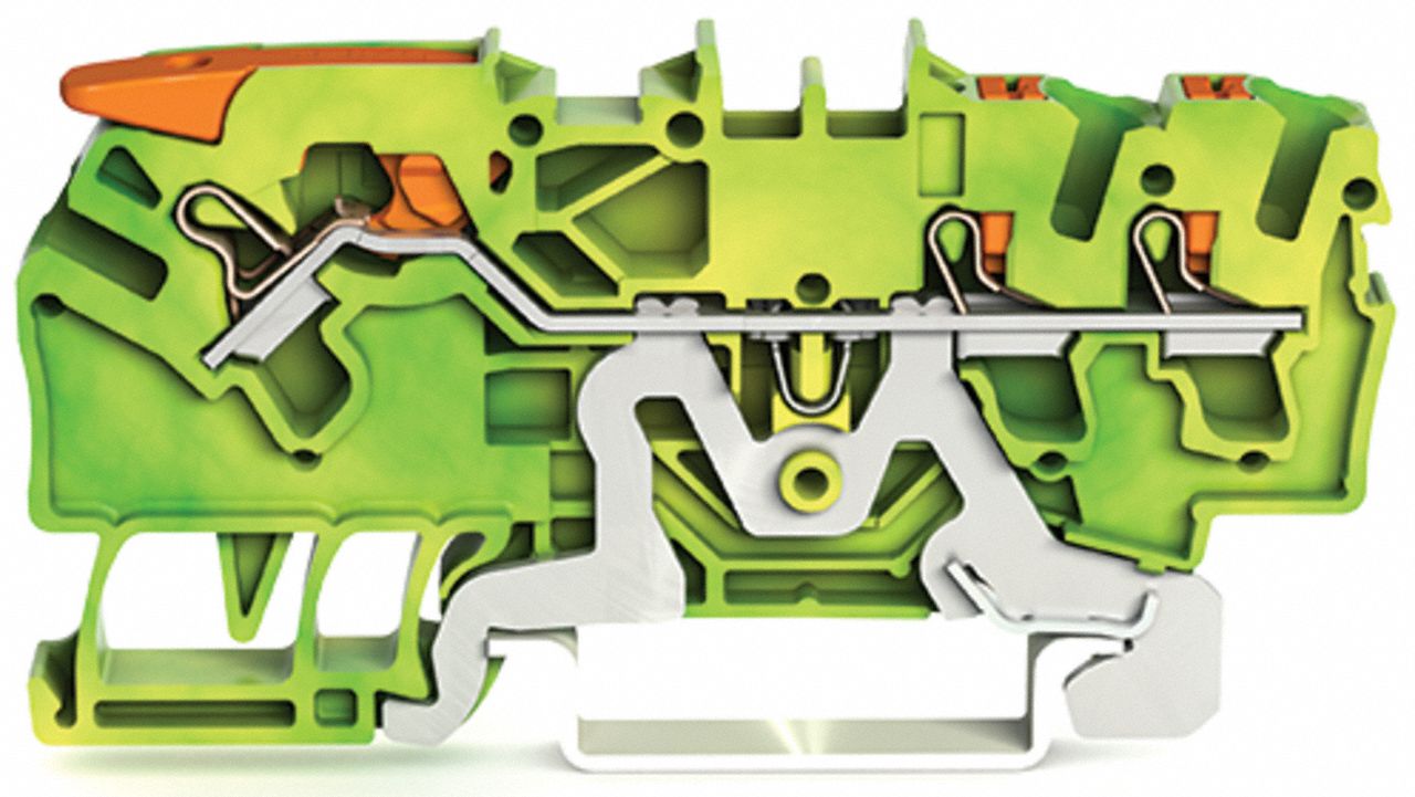 Terminal Block 2.84 L Green Yellow