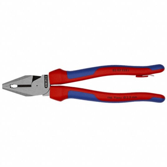 Knipex Tools 8 Long Needle Nose Pliers with Cutter, Red