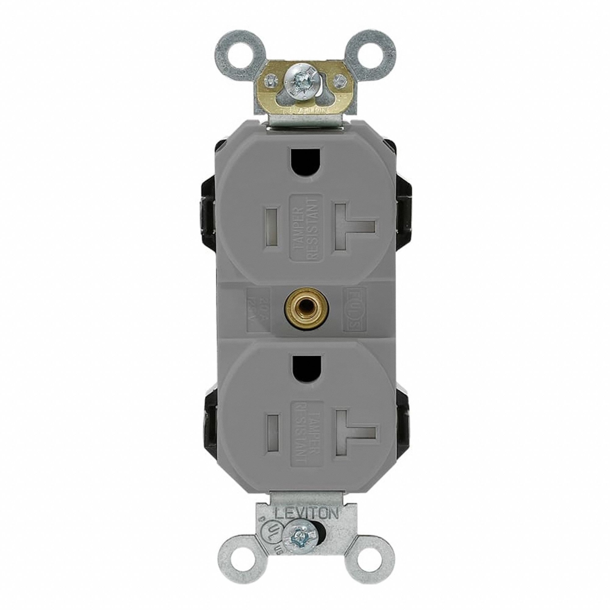 Lev-Lok Rec 20A 125V TR Gry