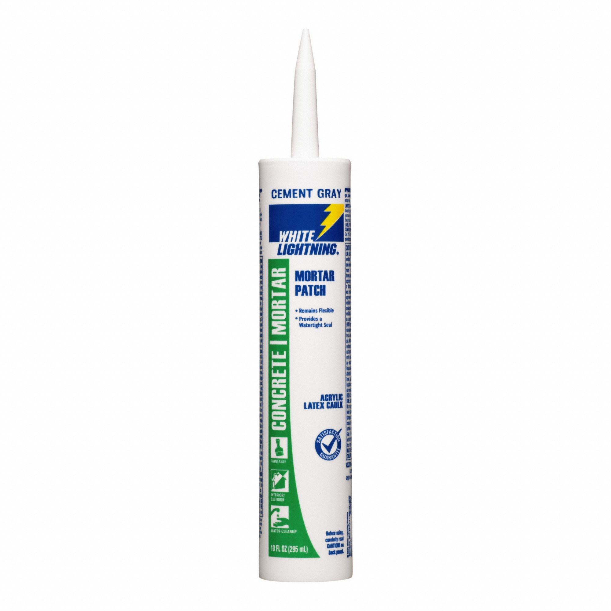 WHITE LIGHTNING, Mortar Patch Latex Caulk, Gray, Patching Compound ...