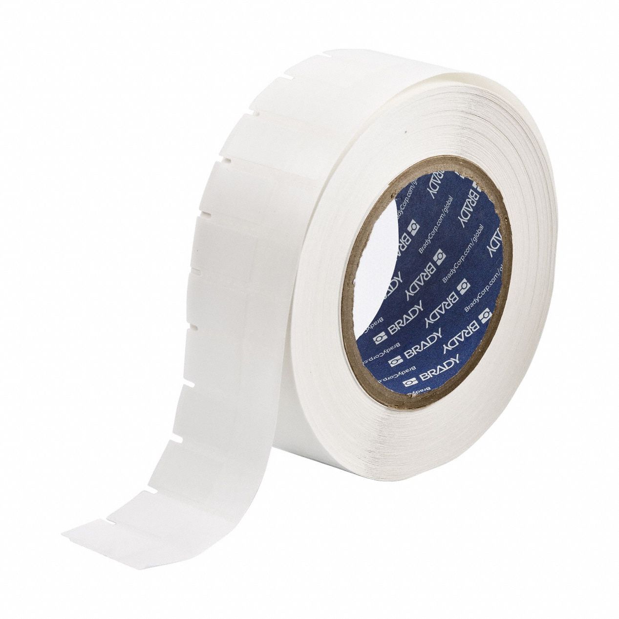 Pre-Cut Label Stock Roll: Rectangle, 1 5/8 in x 19/32 in, 19/32 in, Cryogenic Autoclavable Polyester