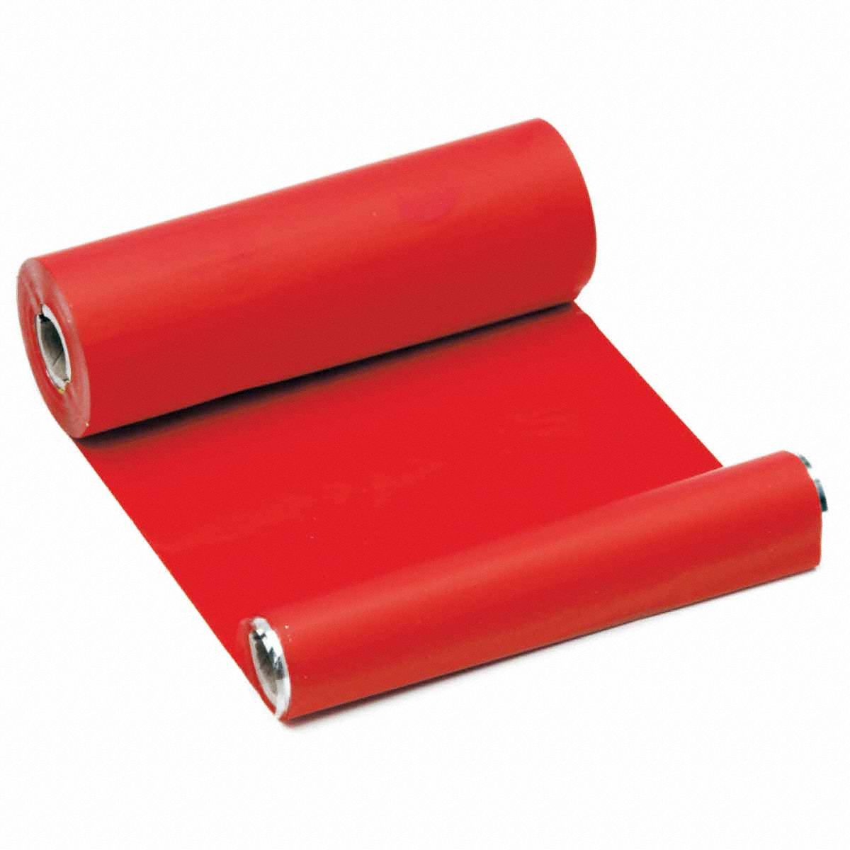 Single-Color Printer Ribbon: 4 7/16 in x 290 ft, Red, Resin, MiniMark
