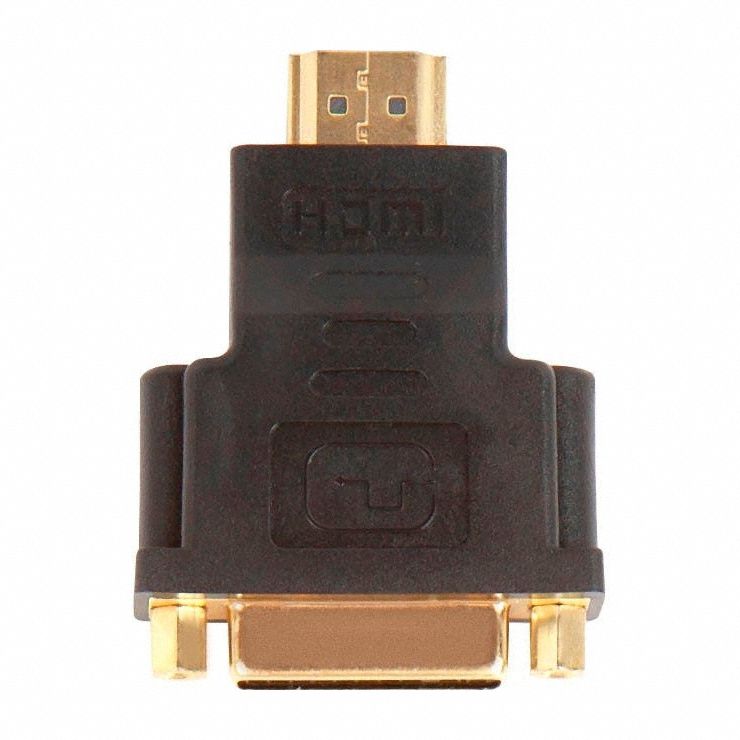 Computer Cable Adapter: DVI-D Single Link Female/HDMI Male, Black, 2 Connections