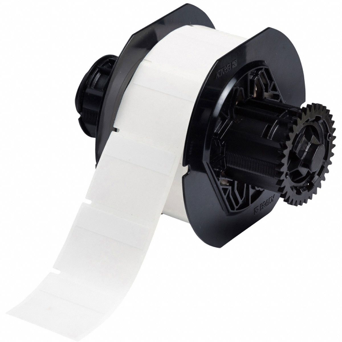 Wraparound Label: 1 1/2 in x 1 3/4 in, Vinyl, White (Matte), For 22 AWG to 16 AWG Wire Gauge