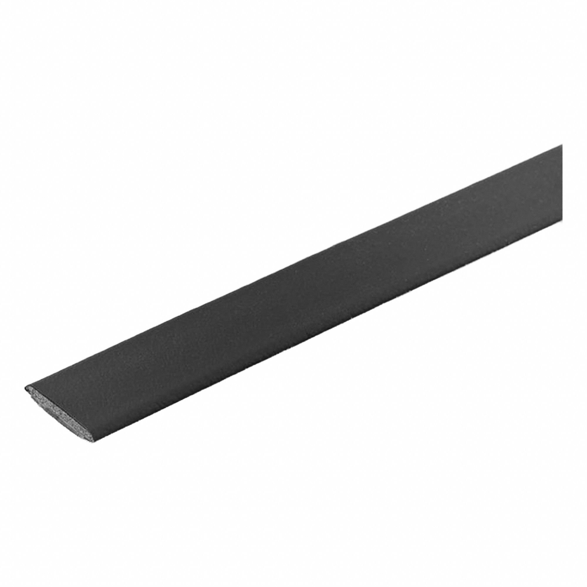Fire Seal: Flat, Self-Adhesive Mounting, Std, Flex PVC/Graphite, 100 in Overall Lg, Charcoal