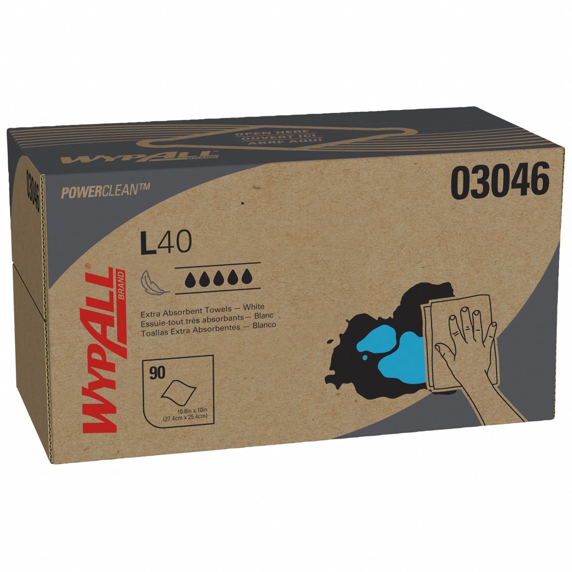 CHIFFONS WYPALL POPUP BLANC 90/BTE