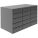 DRAWER BIN CABINET, 33¾ IN X 17¾ IN X 21 IN, 30 DRAWERS, STACKABLE, STEEL, GREY