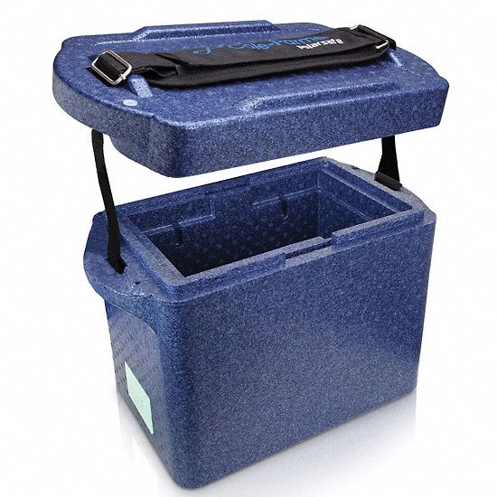 Cryogenic Storage Box: 11 3/8 in Overall Lg, 9 3/4 in Overall Wd, 6 3/4 in Overall Ht, 10 L Capacity