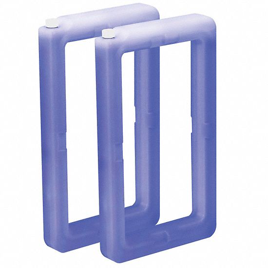 Cold Pack: 10 7/8 in Overall Lg, 6 1/8 in Overall Wd, 2 3/8 in Overall Ht, Blue