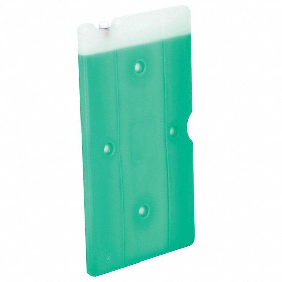 Cold Pack: 14 1/8 in Overall Lg, 8 1/4 in Overall Wd, 3/4 in Overall Ht, 1 L Capacity, Green