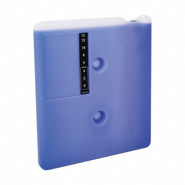 Cold Pack: 12 5/8 in Overall Lg, 1 1/8 in Overall Wd, 1 3/8 in Overall Ht, 2 L Capacity, Blue