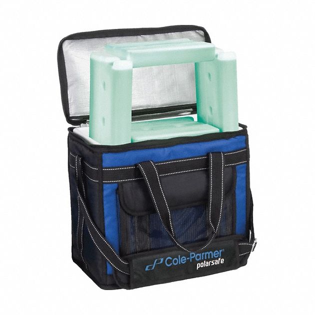 Cryogenic Storage Box: 15 in Overall Lg, 13 in Overall Wd, 7 7/8 in Overall Ht, 16 L Capacity, Nylon