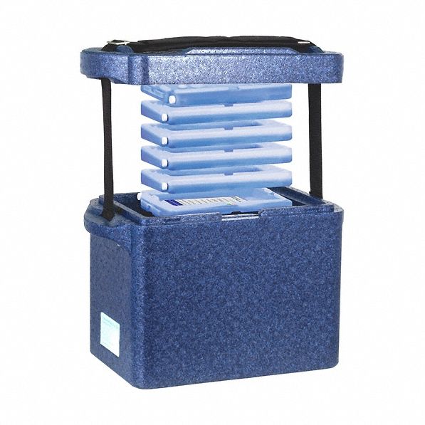 Cryogenic Storage Box: 11 3/8 in Overall Lg, 9 3/4 in Overall Wd, 6 3/4 in Overall Ht, 10 L Capacity