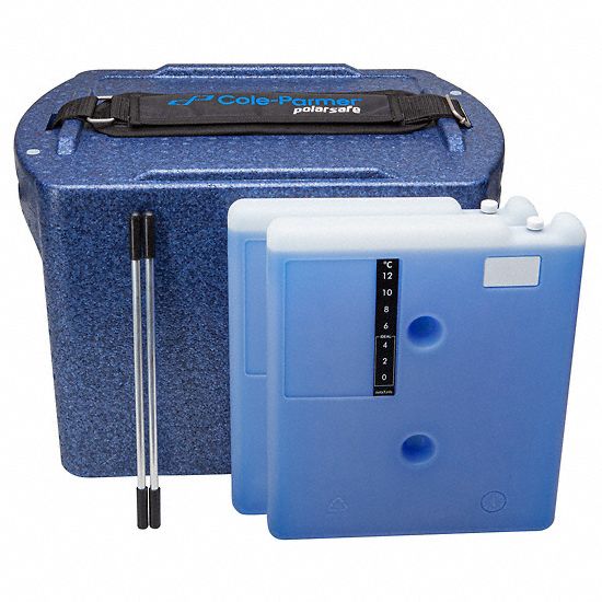Cryogenic Storage Box: 12 5/8 in Overall Lg, 9 in Overall Wd, 11 1/4 in Overall Ht, 20 L Capacity