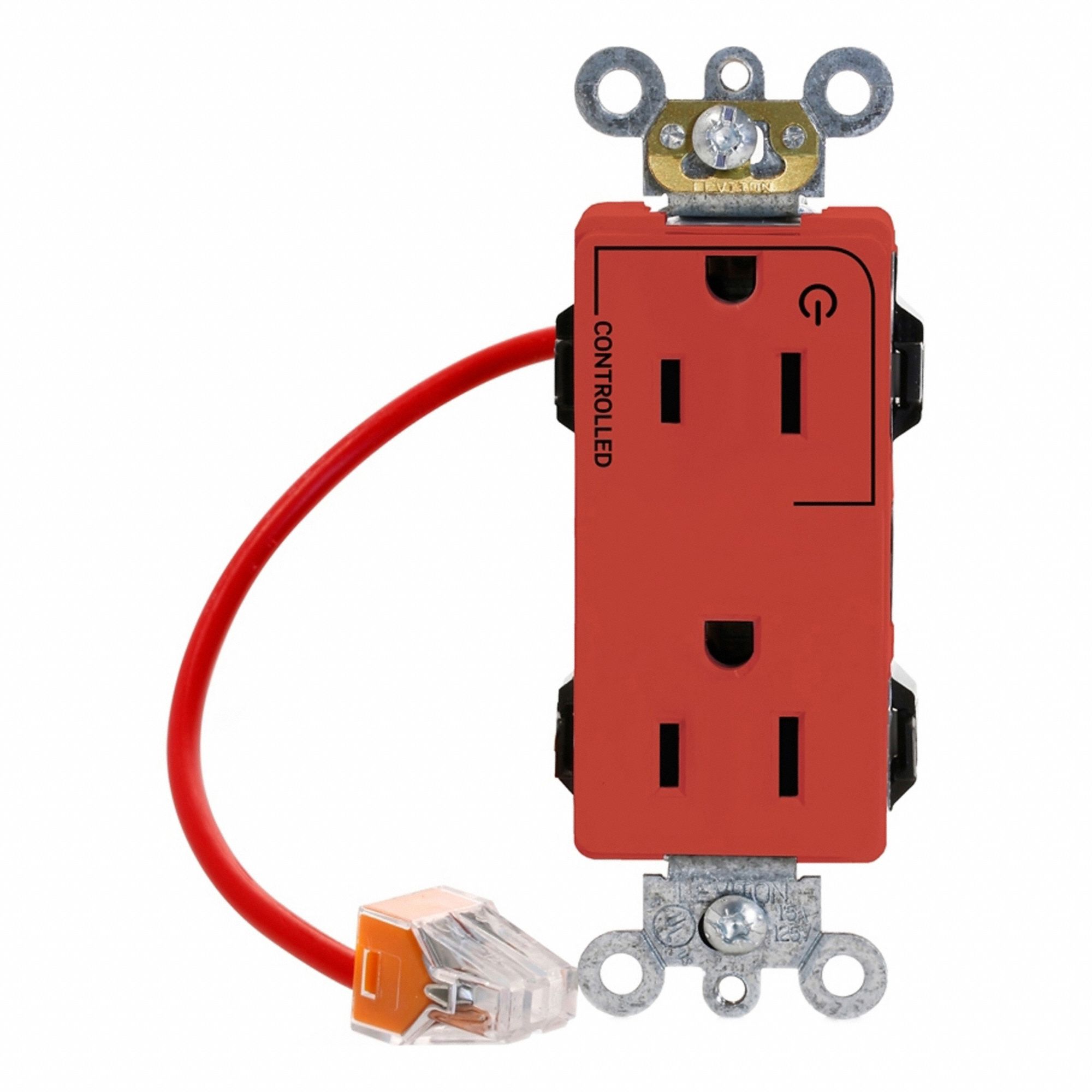 Lev-Lok Dup 15A 125V 1MCtrl Self-Gr Red
