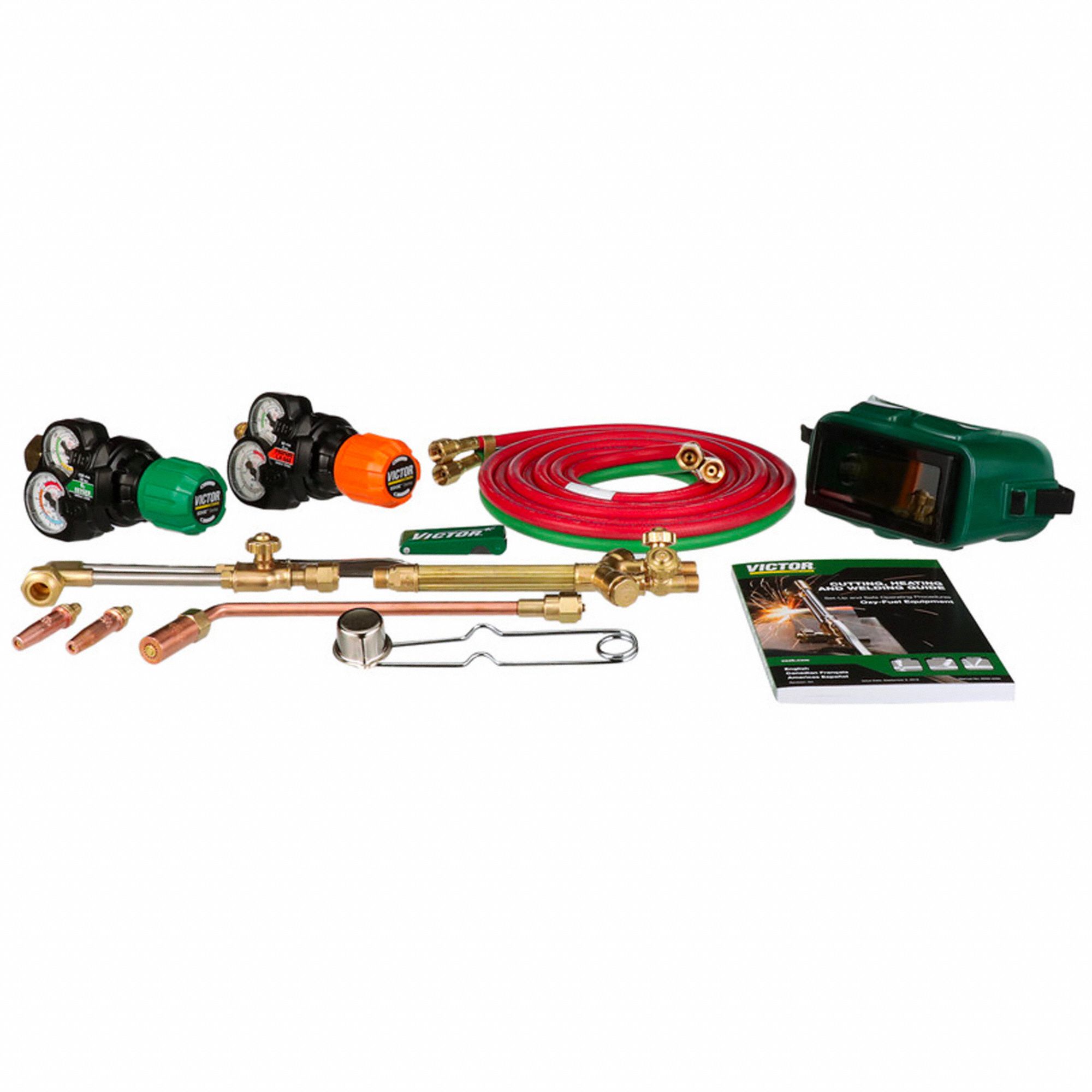 GAS WELDING OUTFIT, MEDIUM-DUTY, 90-DEGREE, CUTS 6 IN, PROPYLENE/PROPANE