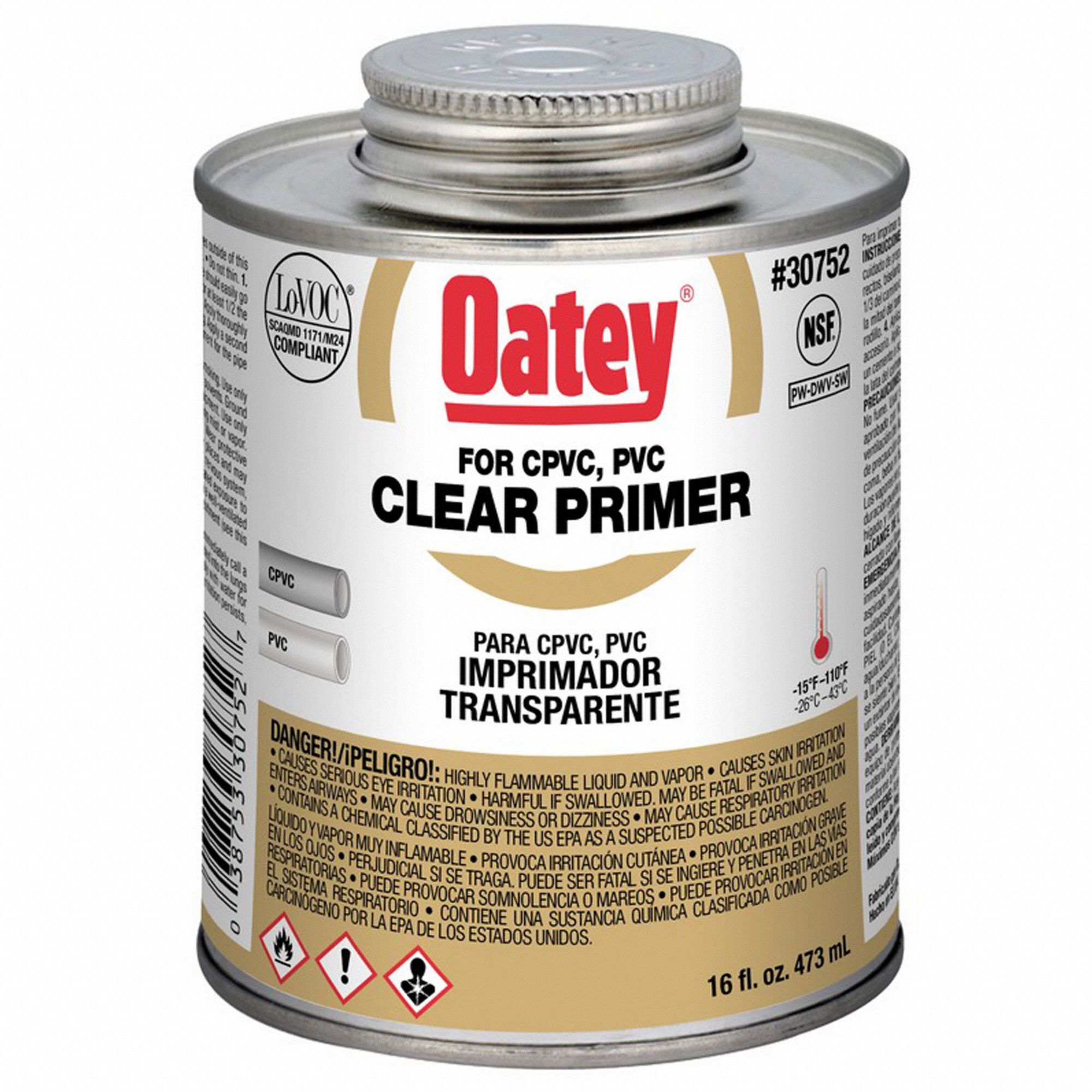 Primer: 16 oz, Can, Clear