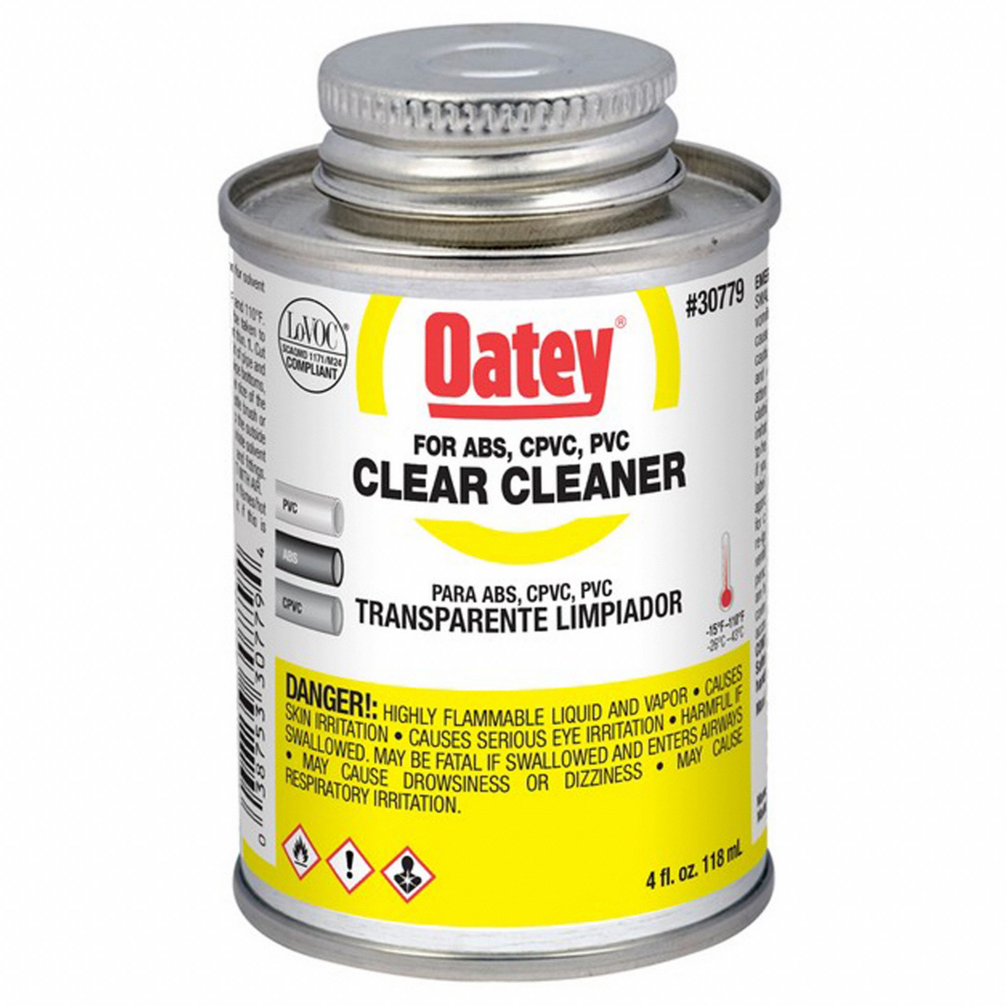 Surface Cleaner: 4 oz, Can, Clear
