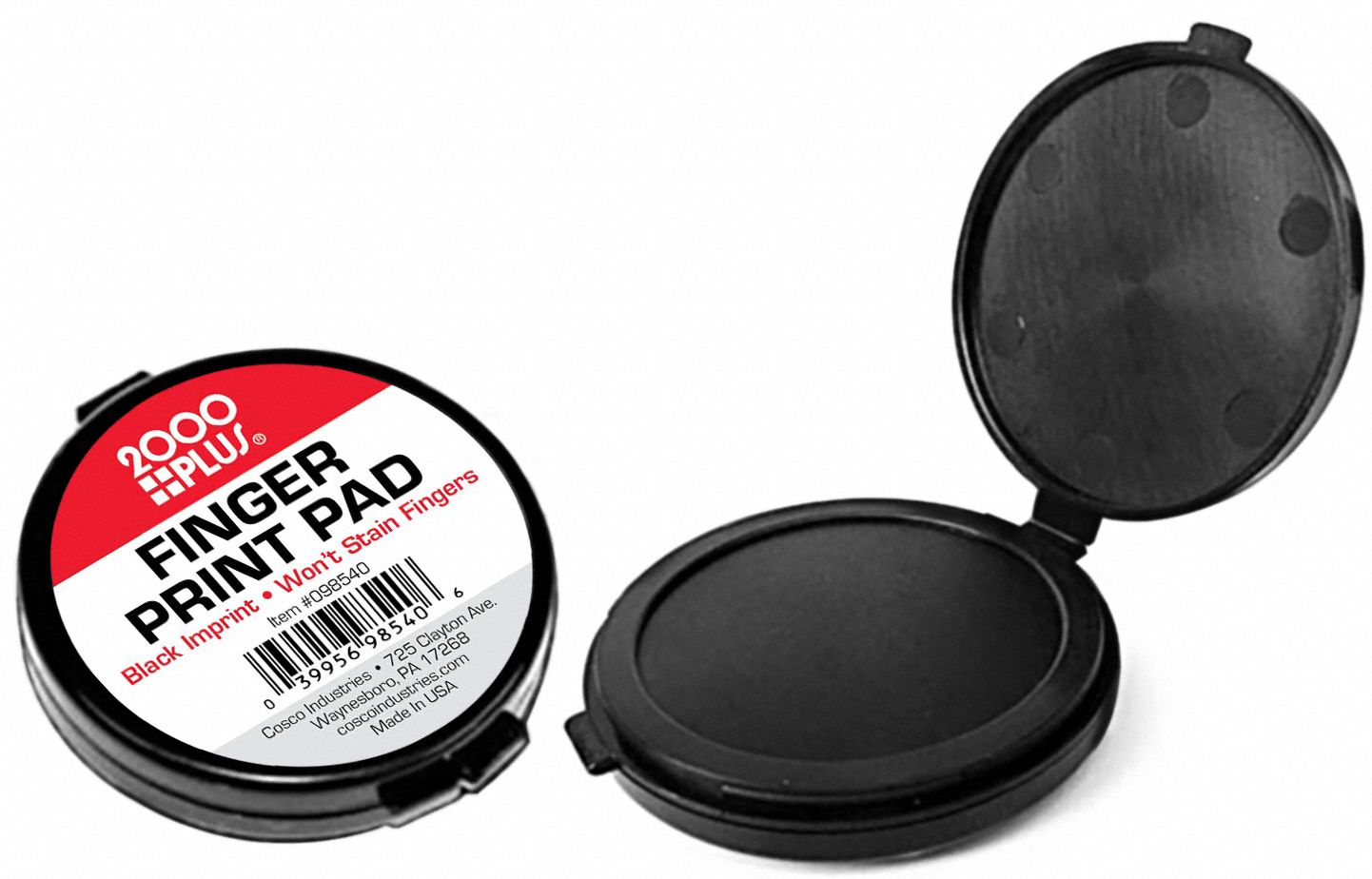 Ink Pad: Black, 2 in Overall Lg, 2 in Overall Wd, 1 1/2 in Overall Ht