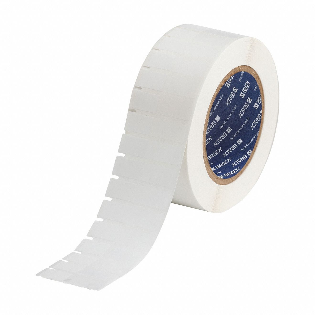 Pre-Cut Label Stock Roll: Rectangle, 1 51/64 in x 1/2 in, 1/2 in, Cryogenic Autoclavable Polyester