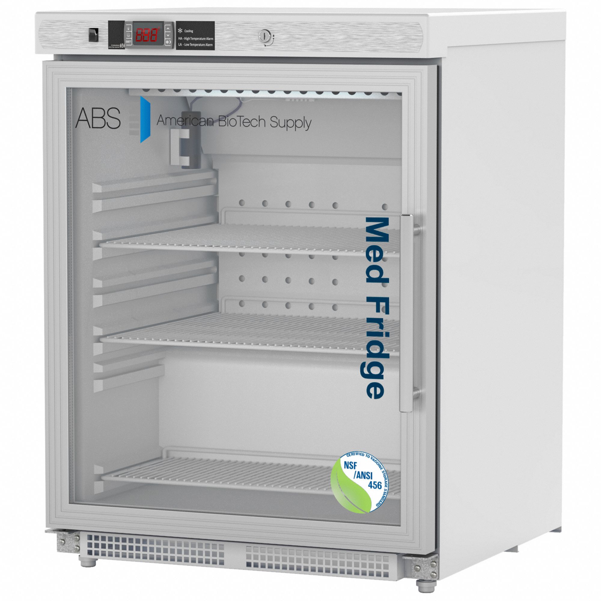 Refrigerator: 4.6 cu ft, Undercounter, 1°C to 10°C, 26 in Overall Dp, R-600a