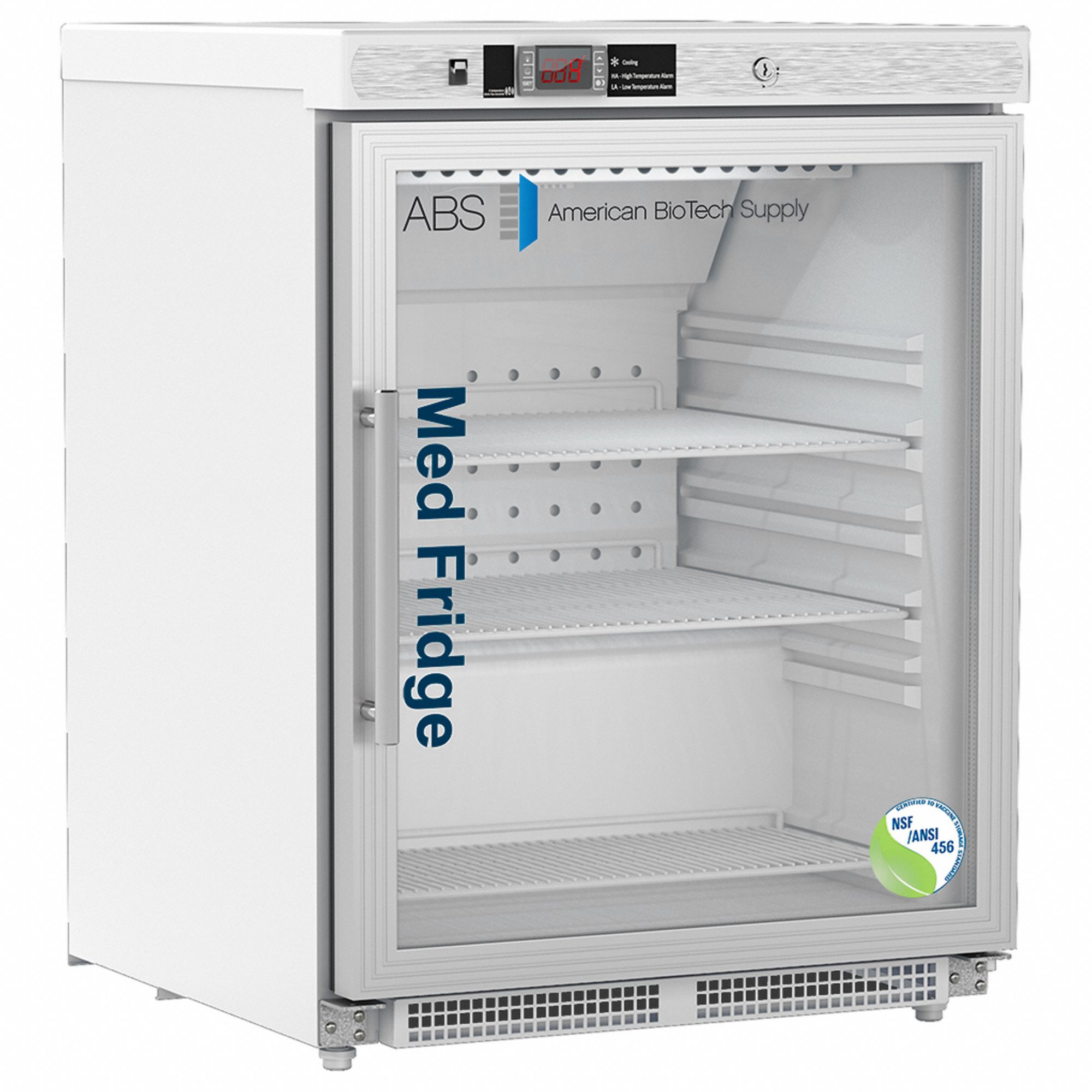 Refrigerator: 4.6 cu ft, Undercounter, 1°C to 10°C, 26 in Overall Dp, R-600a