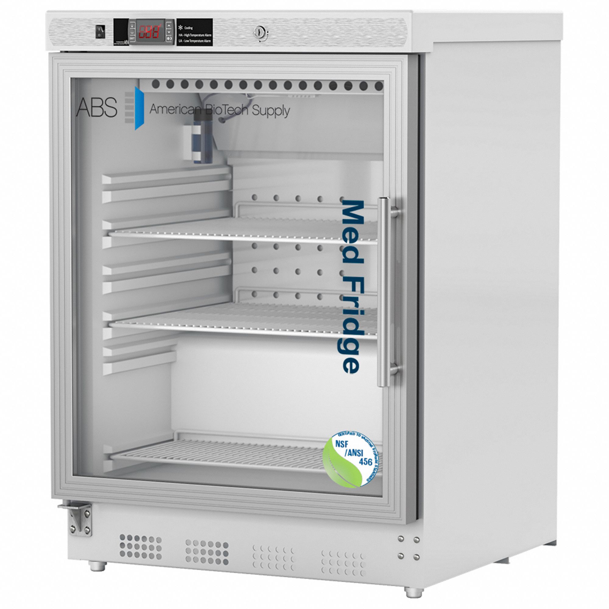 Refrigerator: 4.6 cu ft, Undercounter, 1°C to 10°C, 26 in Overall Dp, R-600a