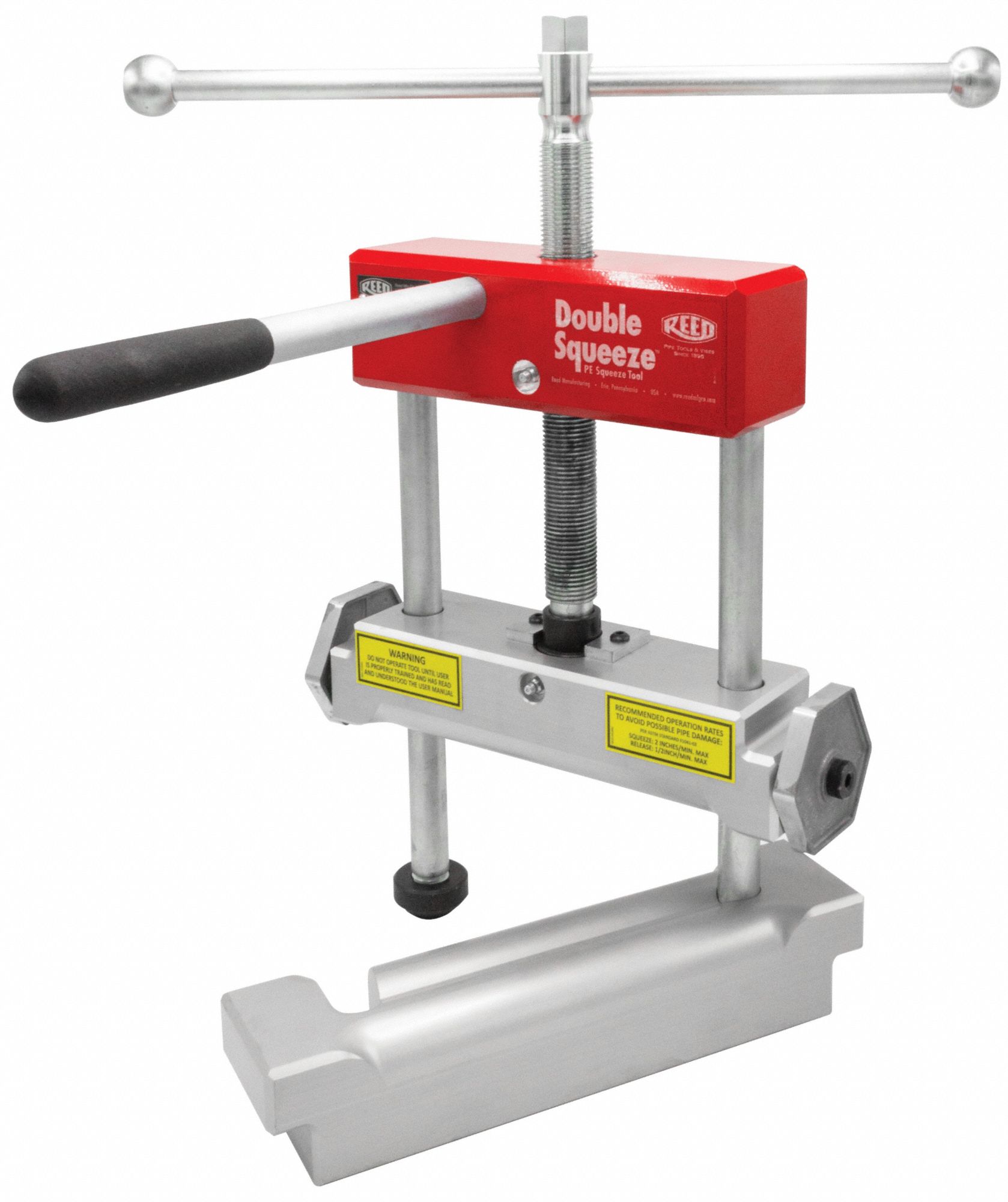 Pipe Shut Off Tool: 2 3/8 in – 4 1/2 in Pipe Size Range, For Polyethylene, 17 1/2 in Tool Lg