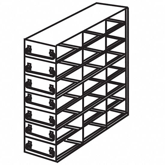 Upright Freezer Drawer Rack: 21 3/4 in Overall Lg, 8 5/8 in Overall Wd, Stainless Steel