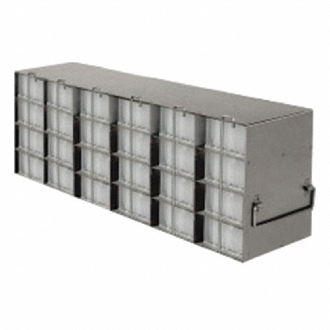 Freezer Rack: 22 in Overall Lg, 5 1/2 in Overall Wd, Stainless Steel, Locking Rods