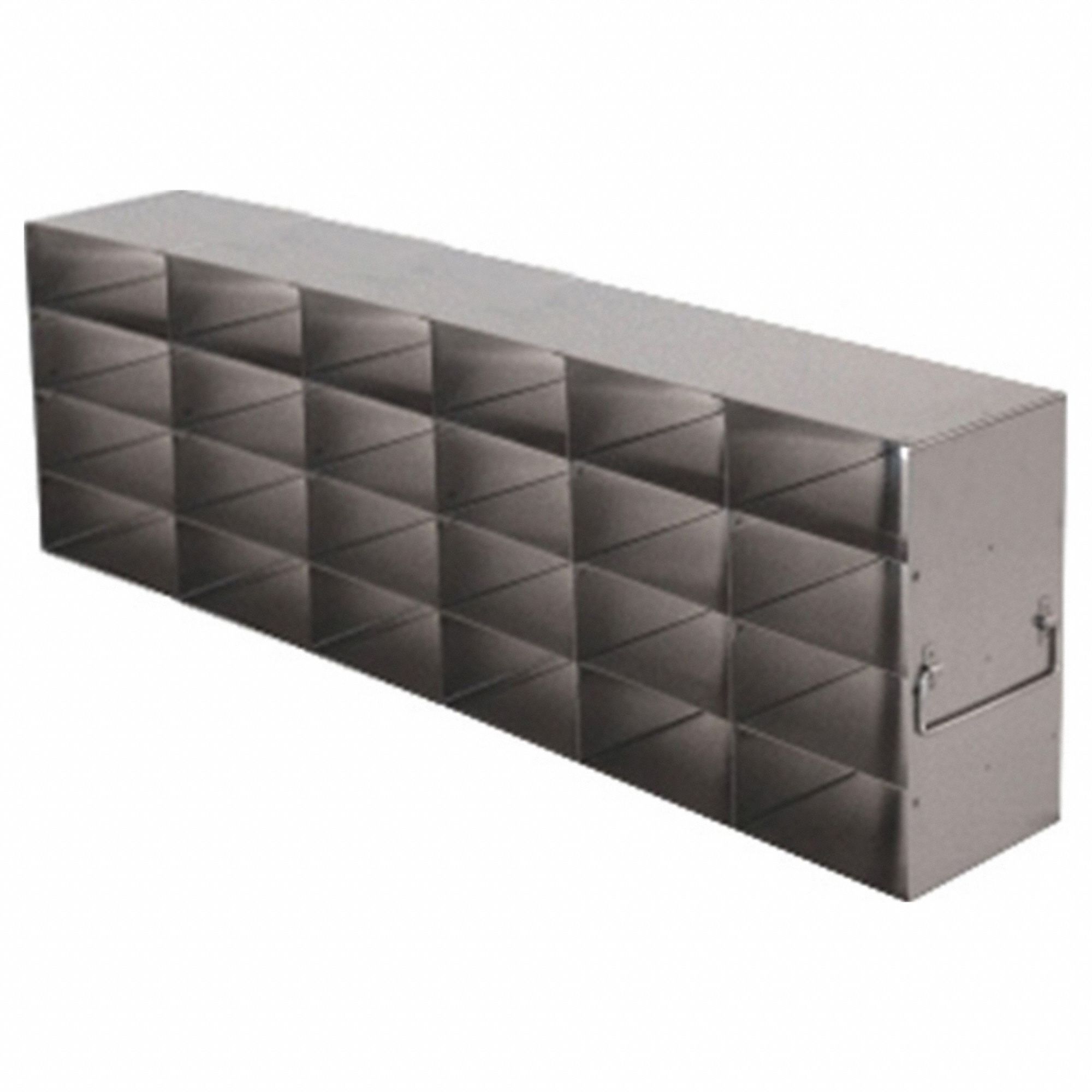 Freezer Rack: 21 1/4 in Overall Lg, 5 1/2 in Overall Wd, Stainless Steel, Locking Rods