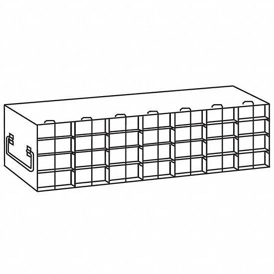 Upright Freezer Rack: 25 7/8 in Overall Lg, 5 3/4 in Overall Wd, Stainless Steel, Handles