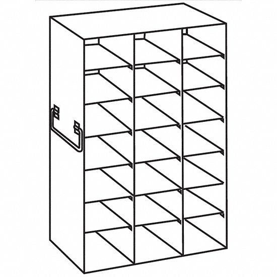 Upright Freezer Rack: 11 1/8 in Overall Lg, 5 3/4 in Overall Wd, Stainless Steel, Handles