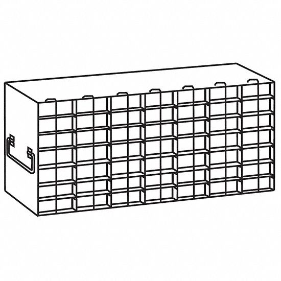 Upright Freezer Rack: 25 7/8 in Overall Lg, 5 3/4 in Overall Wd, Stainless Steel, Handles
