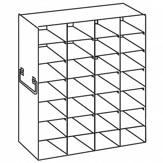 Upright Freezer Rack: 28 3/4 in Overall Lg, 8 3/8 in Overall Wd, Stainless Steel, Handles
