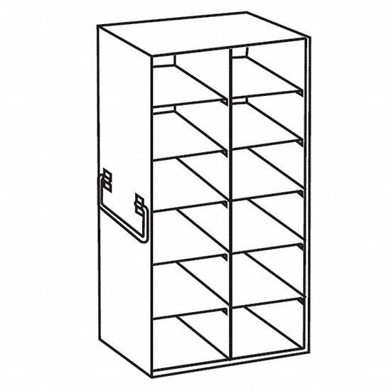 Upright Freezer Drawer Rack: 15 5/8 in Overall Lg, 8 5/8 in Overall Wd, Stainless Steel
