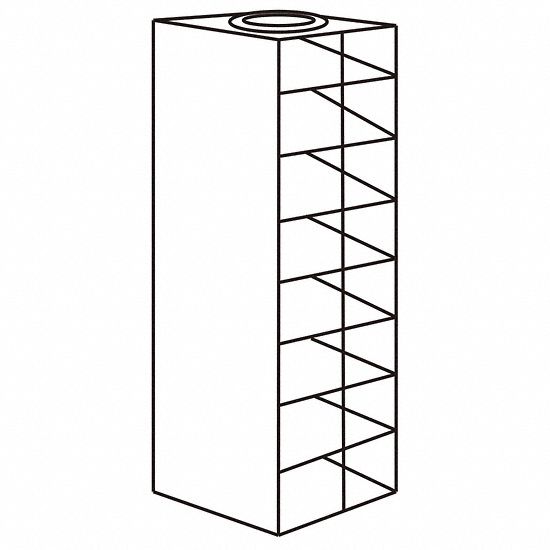 Upright Freezer Drawer Rack: 15 5/8 in Overall Lg, 8 5/8 in Overall Wd, Stainless Steel