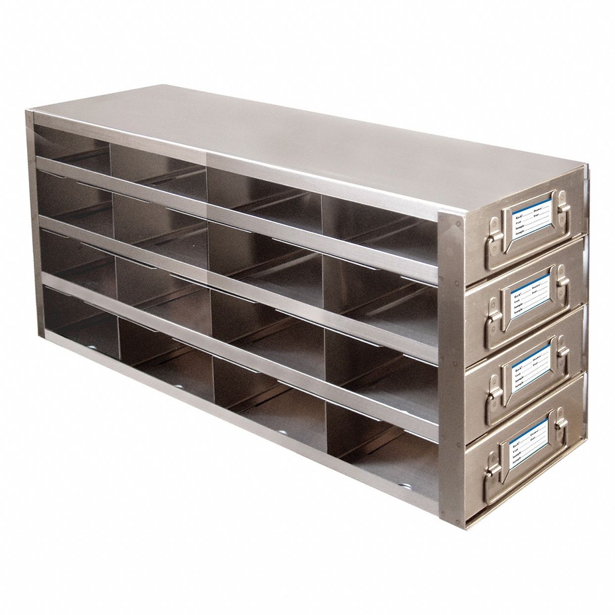 Freezer Drawer Rack: 22 7/8 in Overall Lg, 6 1/2 in Overall Wd, Stainless Steel, Slide Out Drawers