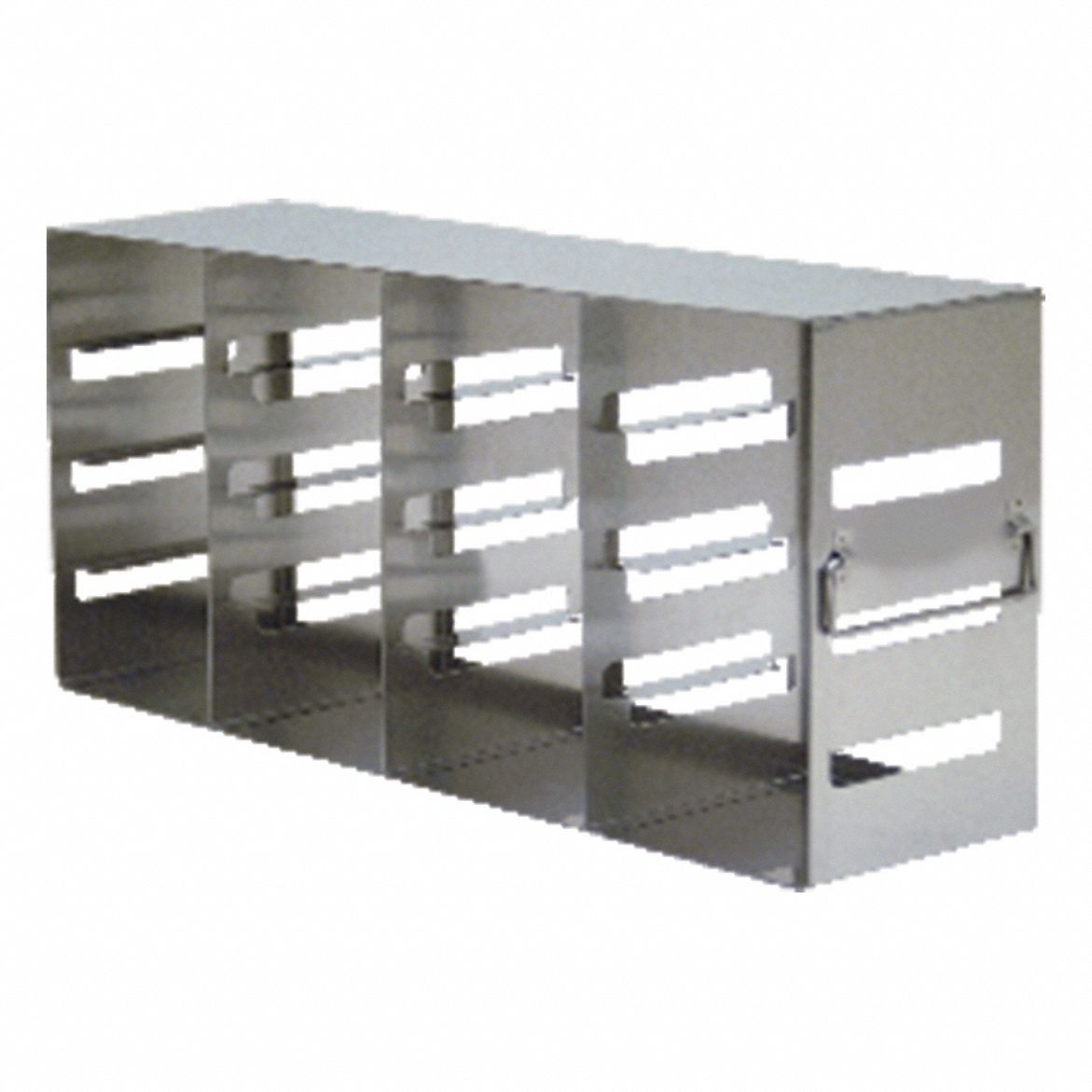 Freezer Rack: 21 5/8 in Overall Lg, 5 1/2 in Overall Wd, Stainless Steel, Handles