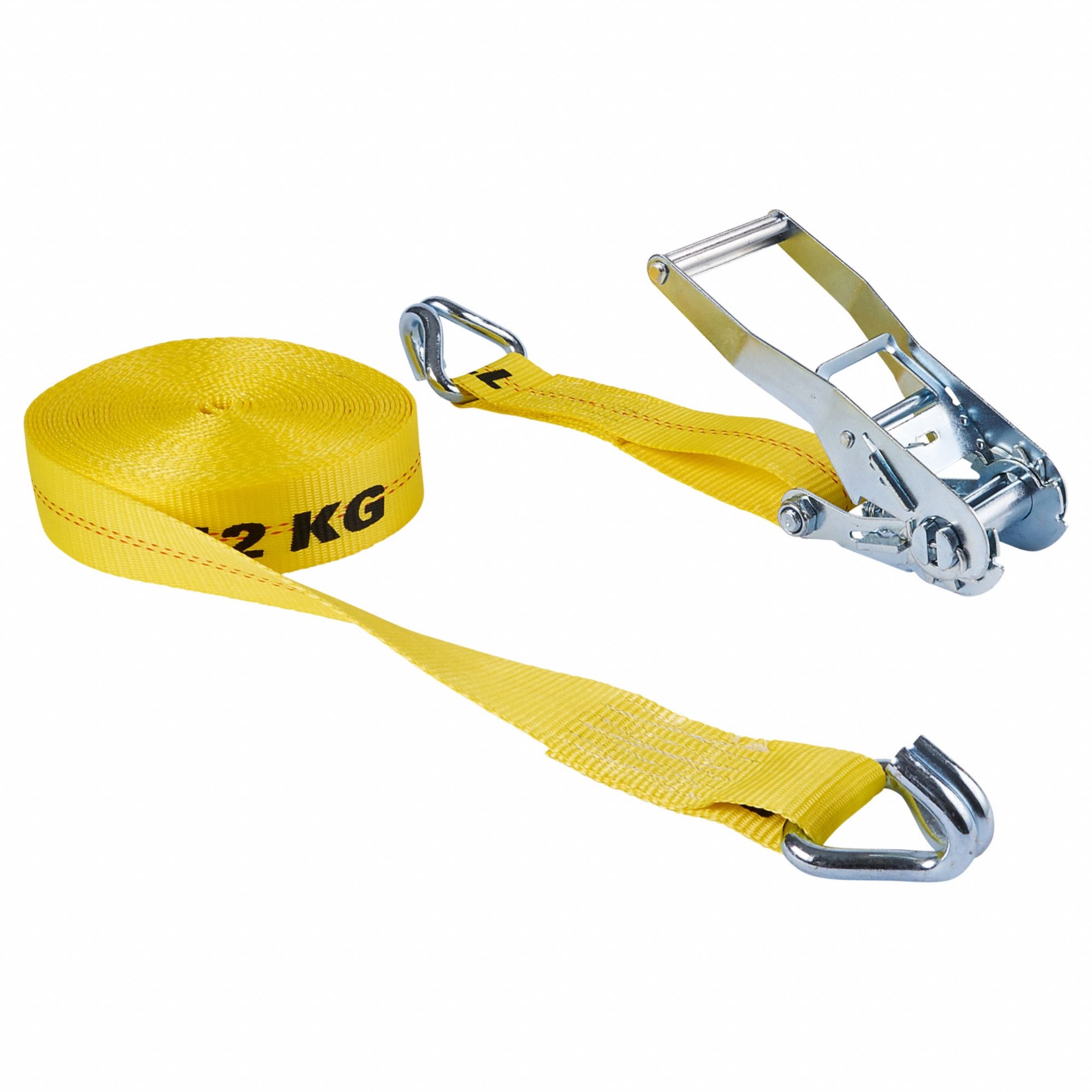 Tie Down Strap, Wire-Hook, Yellow