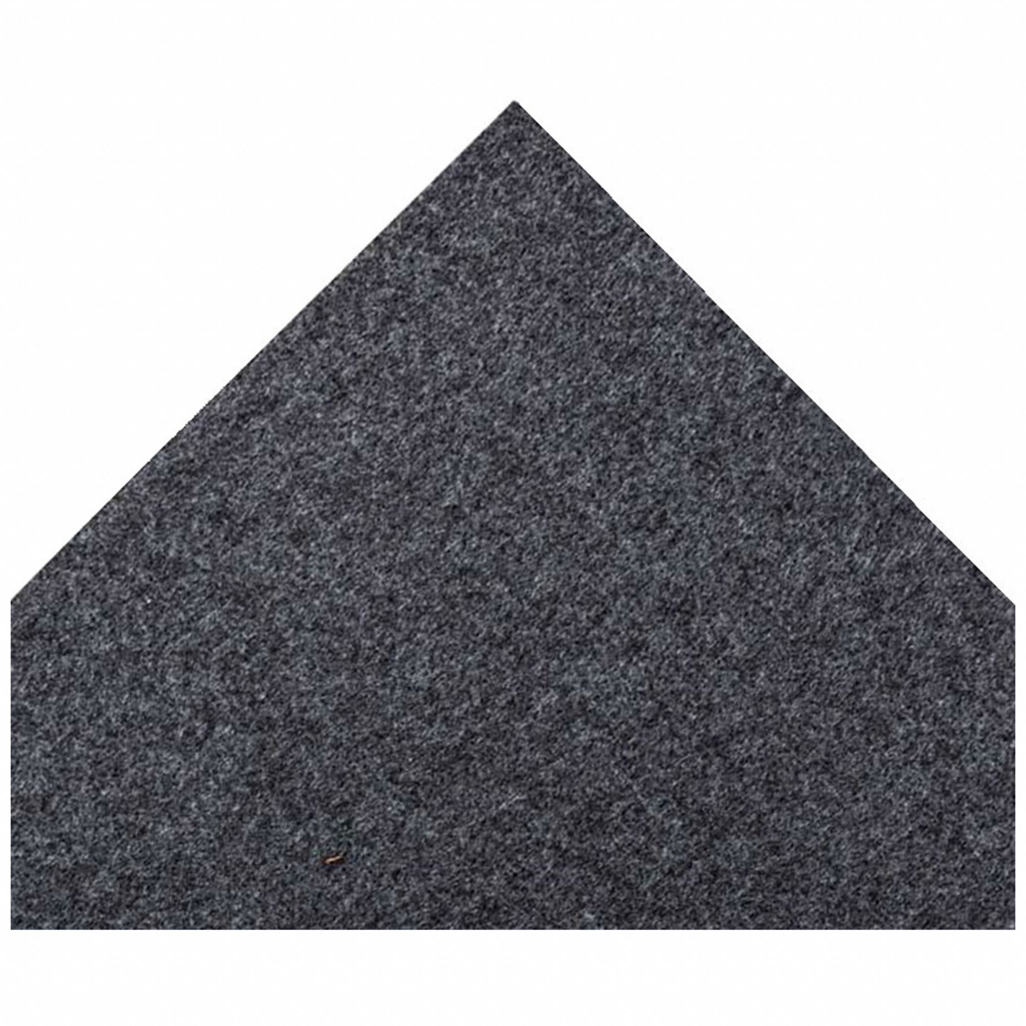 ENTRANCE MAT, SMOOTH, 34 IN X 100 FT, 1/10 IN THICK, PP, CHARCOAL, ENTRANCE MAT