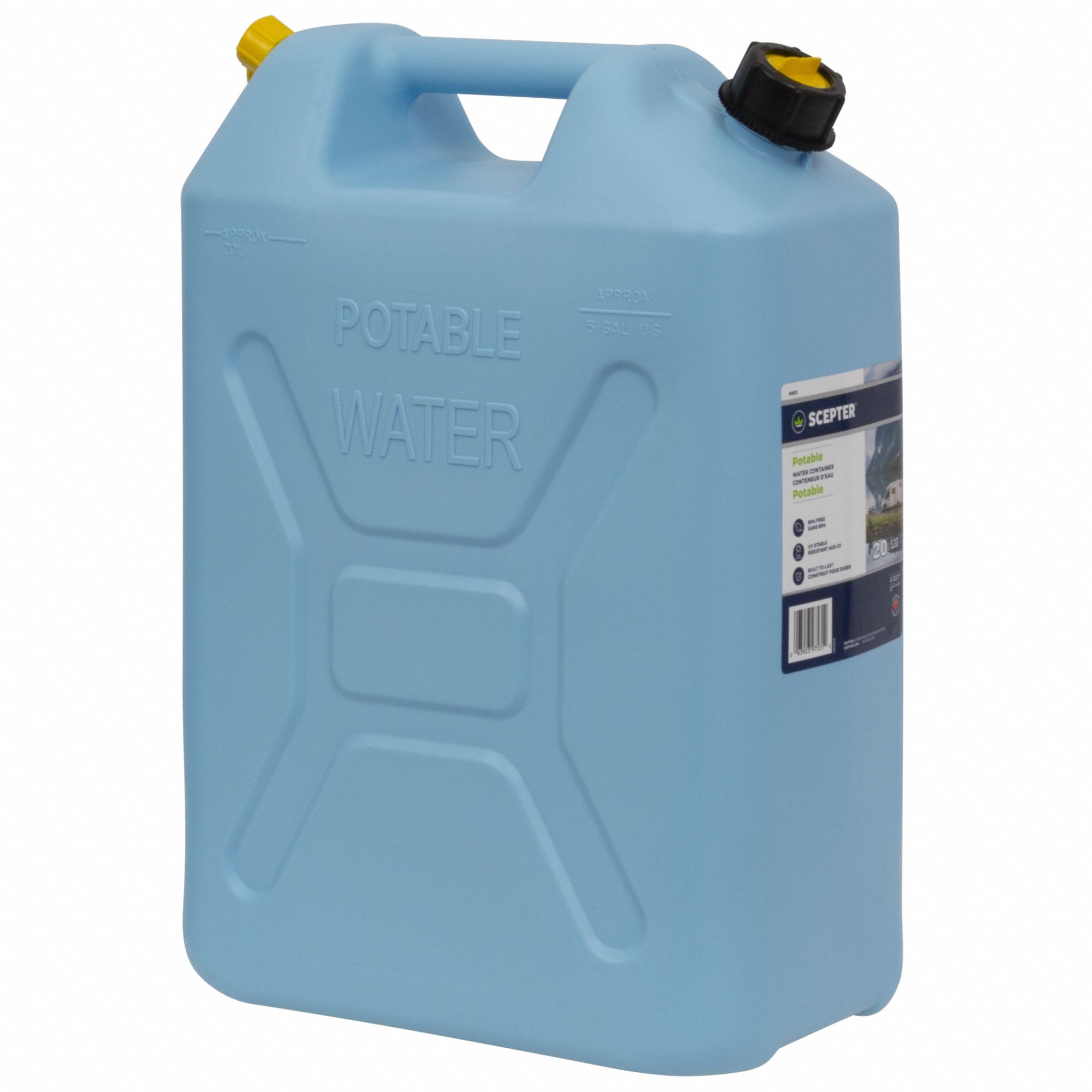 Water Container 5 gal Cap. Blue