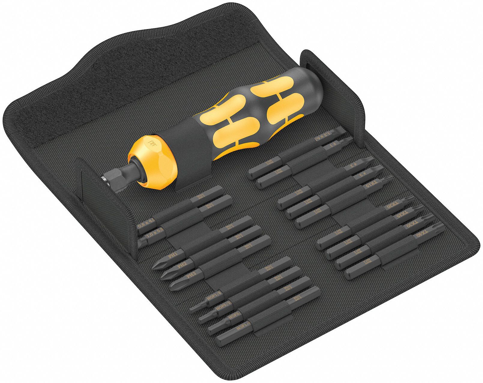 Multi-Bit Screwdriver: Kraftform Kompakt, 10 or Less Tips, 19 Pieces, 18 Bits, Hand Impact, Box