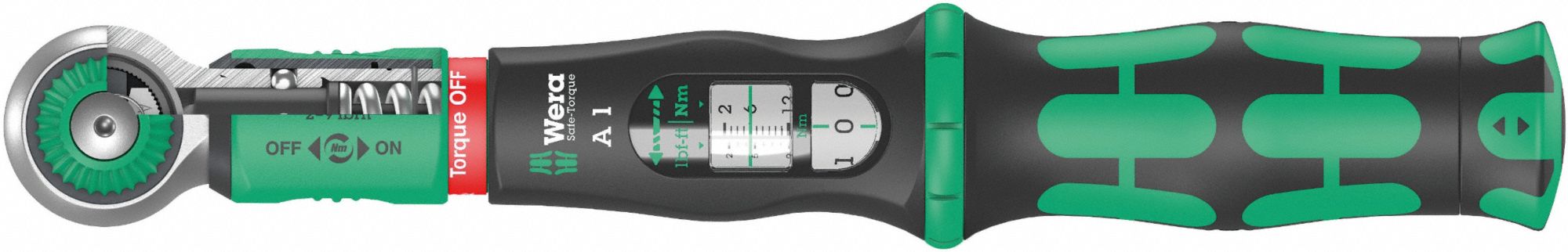 Torque Wrench: Newton-Meter, 1/4 in Drive Size, 2 N-m to 12 N-m, 0.1 N-m Torque Increments