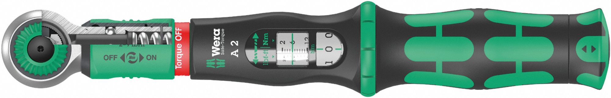 Torque Wrench: Newton-Meter, 1/4 in Drive Size, 2 N-m to 12 N-m, 0.1 N-m Torque Increments, Std