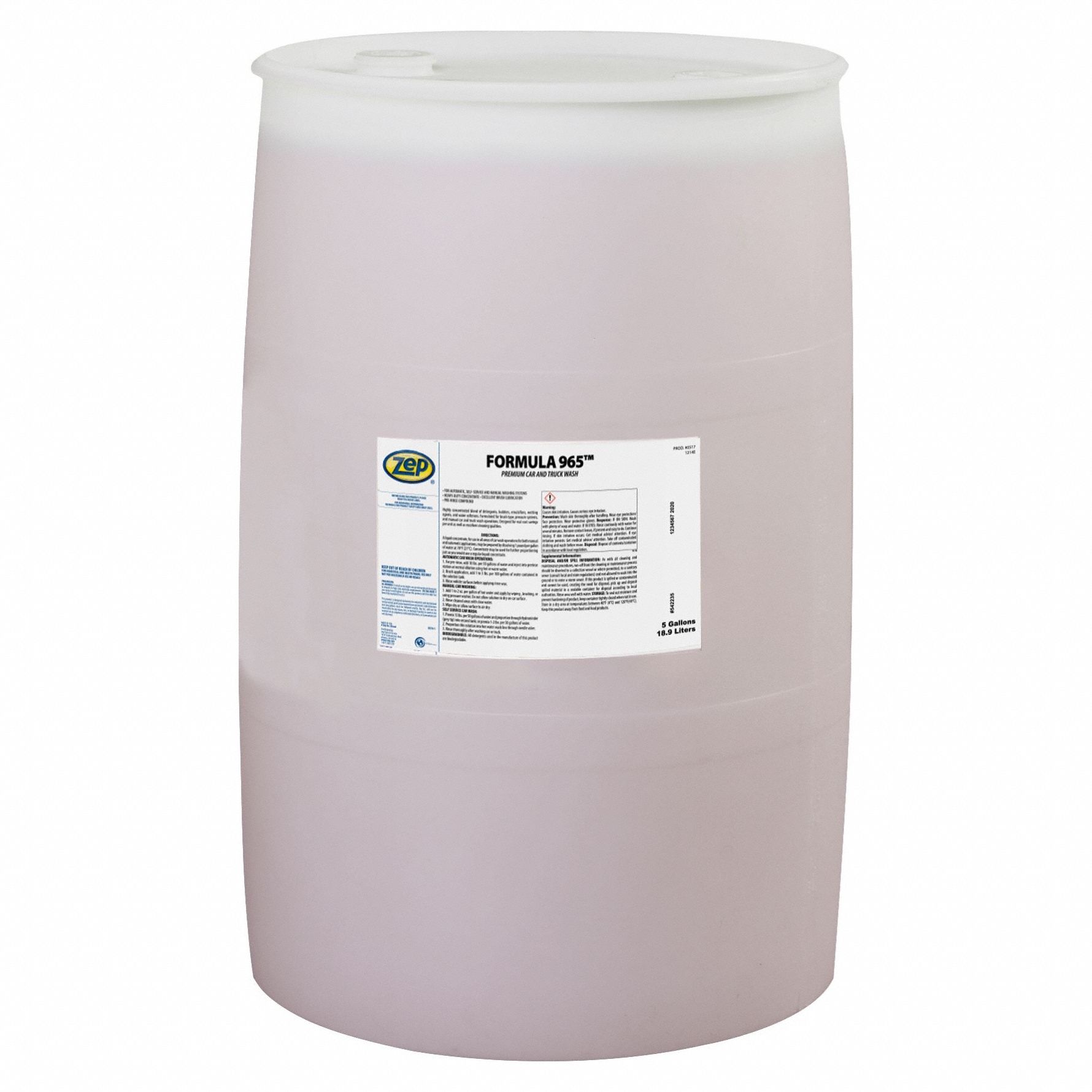 Vehicle Wash Drum Red 400 lb Liquid