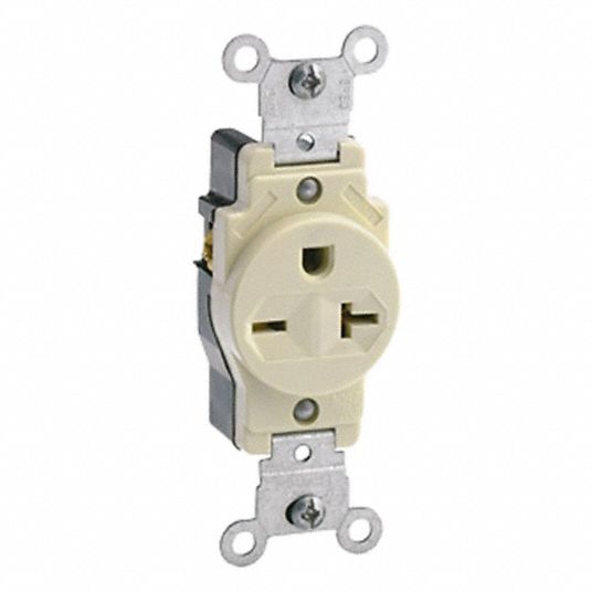 LEVITON, Single, 6-20, Plugs and Receptacles - 401MU9|5823-I - Grainger